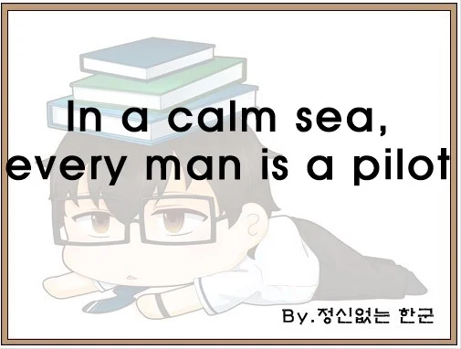 In a calm sea every man is a pilot