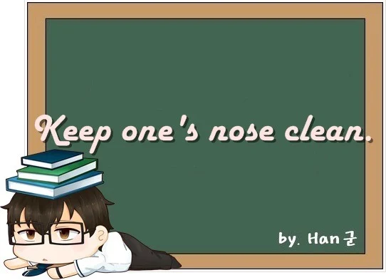Keep one's nose clean