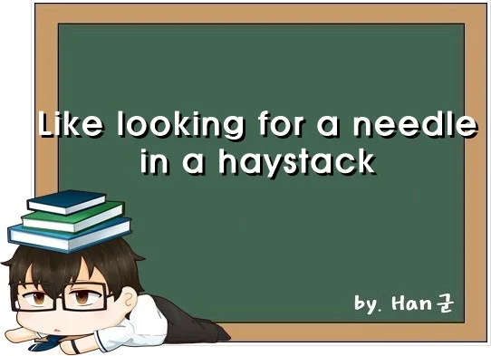 Like looking for a needle in a haystack