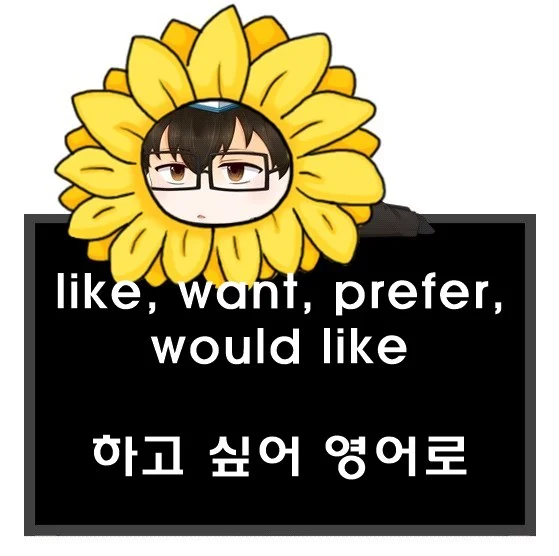 like want prefer would like 차이