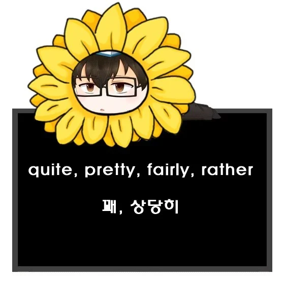quite pretty fairly rather 차이